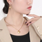 Minimalist Style Stainless Steel Heart-Shaped Pendant Earrings Necklace Set Jewelry Women's Accessories