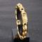 Cross-Border Trendy Minimalist Glossy Jewelry, Vacuum Plated 10mm Stainless Steel Men's Bracelet with Melon Seed Chain
