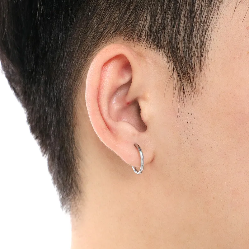 Stainless Steel Jewelry Coil Earrings Suitable for Both Men and Women for Daily Wear