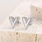 Fashionable Metal Earrings 18K Gold-Plated Stainless Steel Heart-Shaped Earrings for Women
