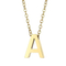 18K True Gold Electroplated Simple English 26 Letters Stainless Steel Pendant Necklace
