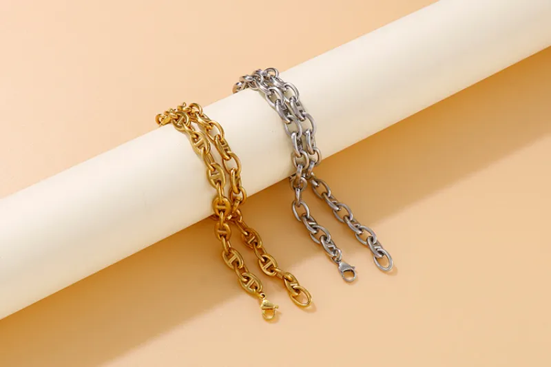 Women Fashion Nose Chain Titanium Necklace 316 Ss Sweater Necklace