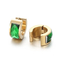 European and American Style Glass Ear Clips Stainless Steel Earrings for Women
