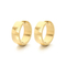 Minimalist Smooth Stainless Steel Huggie Stud Earrings Versatile Trendy Unisex Daily Jewelry