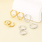 Unique Textured Plain Stainless Steel Huggie Earrings Light Luxury Niche Unisex Jewelry Wholesale