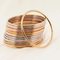 Wholesale Classic Circle Gold Plated 3mm Thin Round Hoop Stack Bangle Bracelet