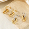 Minimalist Round Stainless Steel Earrings Elegant 18K Gold-Plated Chain Earrings Wholesale Jewelry