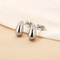 Trendy 11X6mm Stainless Steel Teardrop Earrings for Resale