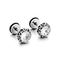 Punk Style Retro Personality Stainless Steel High-End Feeling Diamond Studded Geometric Temperament Earrings