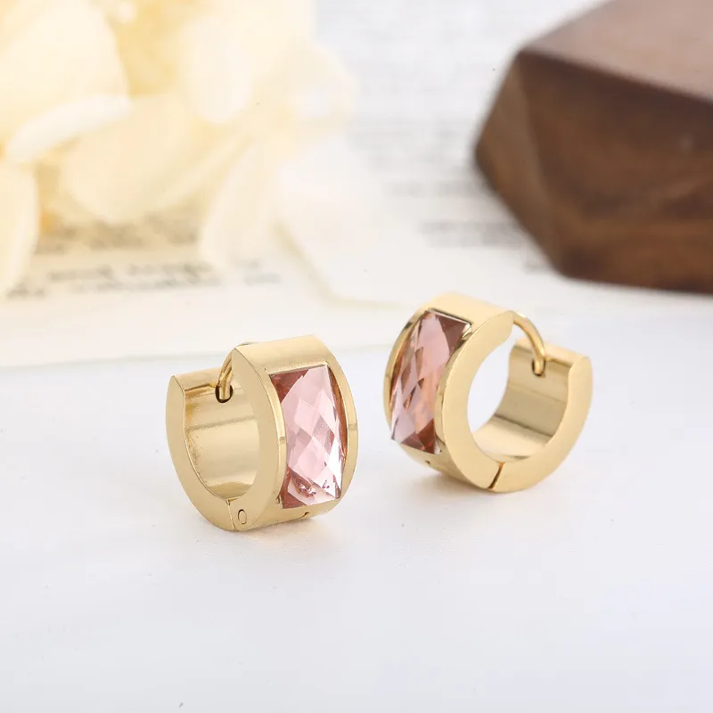 Stainless Steel Jewelry with Multi-Color Resin Earrings Suitable for Daily Wear
