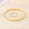 Minimalist Beaded Water Wave Stainless Steel Ring Adjustable Oval Bracelet Jewelry Set