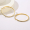 Trendy Earrings Bold Exaggerated Geometric Round Hollow Rhinestone-Embedded Stainless Steel Hoop Earrings