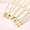26 English Letters Short Collarbone Chain Wholesale European American Fashion Stainless Steel Pierced Letter Pendant Necklace