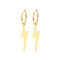 Fashionable Stainless Steel Three-Dimensional Photosensitive Surface Lightning Shaped Temperament Neutral Earring Jewelry