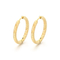 European Ins Striped Plain Round Stainless Steel Huggie Earrings Unisex Versatile Hoops Earrings