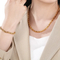 Fashionable Electroplated 18 Gold Personalized Jewelry Wholesale Stainless Steel Embossed Twisted Chain Set