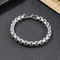Wholesale of Stainless Steel Jewelry: European and American Trendy Personalized Edged Square Pearl Chain Men's Necklace and Bracelet Set