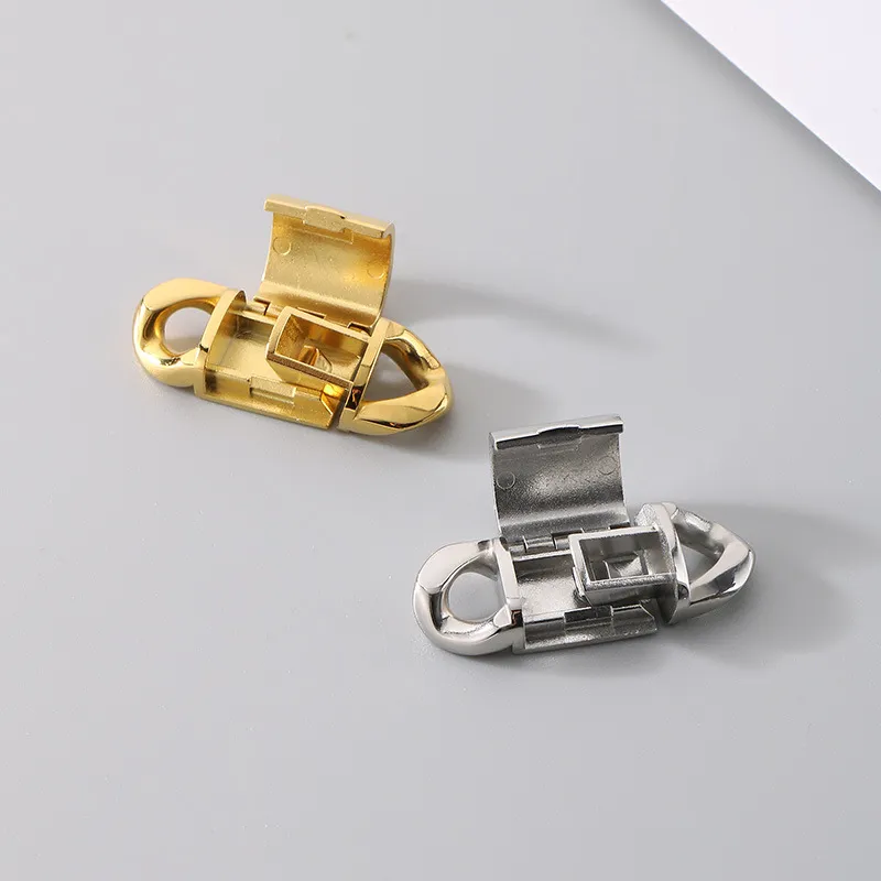 Stainless Steel Cuban Chain Buckle Arc Flip Buckle DIY Jewelry Buckle Wholesale
