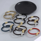 Wholesale Creative Stainless Steel Braided Leather Nail Opening Bracelet Men's Magnetic Buckle Bracelet