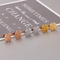 Japanese Korean Fashion Four-Leaf Clover Stainless Steel Studs Earrings 18K Gold-Plated Earrings