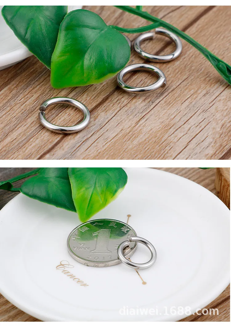Stainless Steel Jewelry Accessories, Opening Rings, Multiple Sizes, DIY Handmade Jewelry Materials, Connecting Rings
