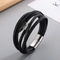 Jewelry Wholesale Stainless Steel Nails Creative Multi-Layer Woven Leather Bracelet