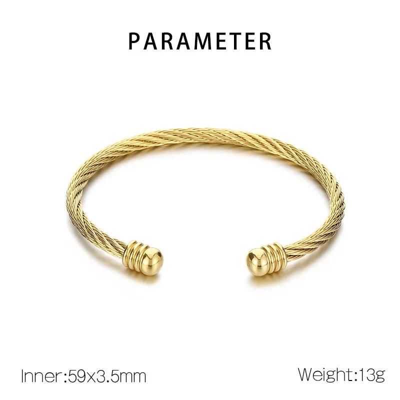 Fashionable Stainless Steel Wire Bangle for Men and Women, Suitable for Daily Wear