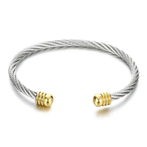 Fashionable Stainless Steel Wire Bangle for Men and Women, Suitable for Daily Wear