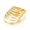 Classic Fashion Plain Circle Smooth Stainless Steel Multi Layer Stacked Polishing Bracelet Jewelry Wholesale