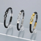 European and American Fashion Stainless Steel Creative 8-Shaped Accessory Men's Woven Leather Rope Bracelet