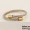 Wholesale Fashion Men's Jewelry Stainless Steel Twisted Wire Rope Open Bangle