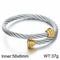 Personalized Stainless Steel Winding Geometric Steel Wire Rope Open Bangle Accessories