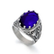 Vintage Viking Court Style Luxury Fashion Jewelry-Inlaid Carved Stainless Steel Men's Ring