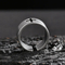 Oxidized Retro Vintage Stainless Steel Men's Hollowed Cross Opening Jewelry Ring