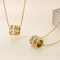 Wholesale Trendy Multi-Ring Combination Roman Letter Stainless Steel Necklace