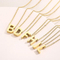 18K True Gold Electroplated Simple English 26 Letters Stainless Steel Pendant Necklace