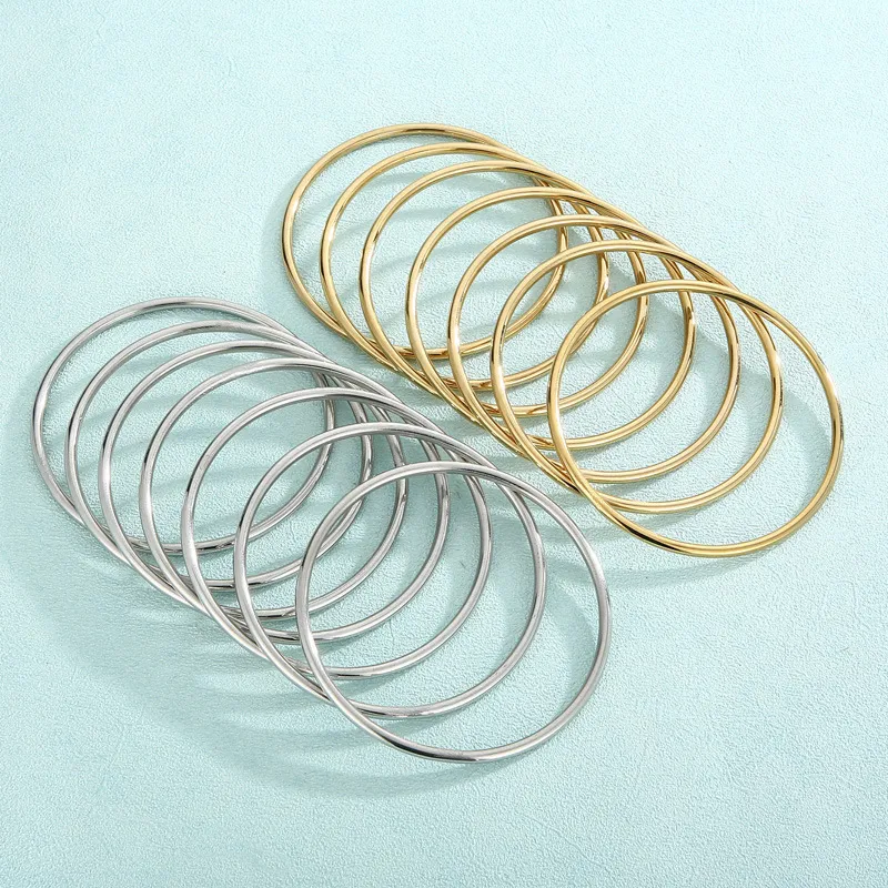 Stainless Steel Jewelry Circular Bangle Suitable for Women's Daily Wear