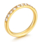 Fashion Colorful Diamond Ring Jewelry Gold Plated Titanium Steel Ring