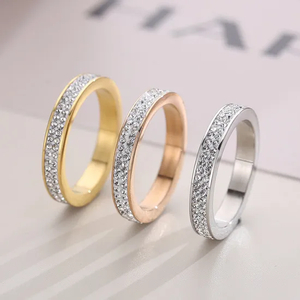 Luxury Fashion Stainless Steel Starry Sky Couple Rings Minimalist Jewelry Rings Wholesale