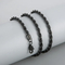 Simple Style Men and Women's Stainless Steel Multi Size Woven Fried Dough Twists Chain Necklace