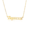 Simple 12 Zodiac Signs English Letter Necklace 18K Gold Personalized Fashion Stainless Steel Necklace Wholesale