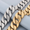European and American Widened Ultra-Cool 43mm Cuban Chain High-Quality Glossy Necklace for Men and Women