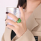 Fashion Colorful Crystal Finger Ring Durable Stainless Steel Vacuum Plated Glass Rings