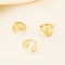 Smooth Geometric Irregular Opening Ring Electroplated with 18K Gold Stainless Steel Jewelry