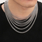 Minimalist Style Stainless Steel Unisex Square Pearl Chain Can Be Paired with Pendant