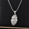 New Design Men Stainless Steel Anatomical Organ Human Heart Necklace
