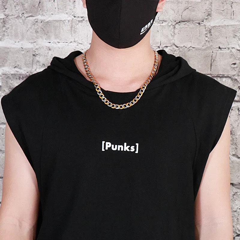 Stainless Steel Trendy Jewelry, European and American Minimalist Fashionable Personalized Nk Chain Men's Necklace Accessory
