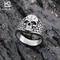 Retro Trendy Ghost Head Ring Punk Style Skull Texture Stainless Steel Men's Ring