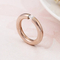 Modern Fashion Couple Round Rings in Stainless Steel with Zircon Crystals