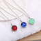 Sweet 18K Gold Plated Clavicle Chain Jewelry Wholesale Round Evil Eye Women's Necklace
